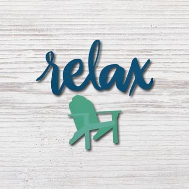 Relax w/Adirondack Chair Magnet S/2