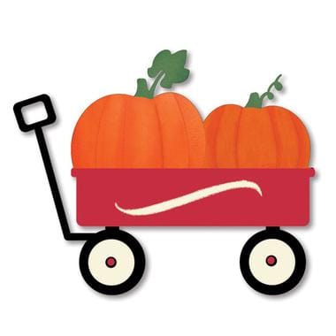 Pumpkins in Wagon Magnet