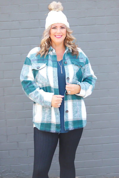Green Ivory Plaid Shaket