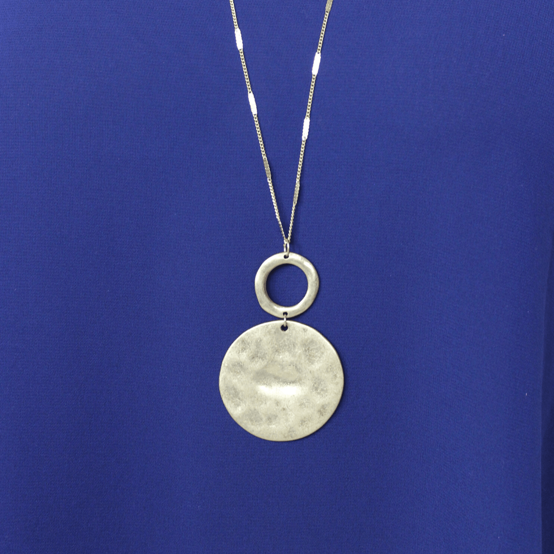 Double Circle Pendant Necklace