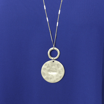 Double Circle Pendant Necklace