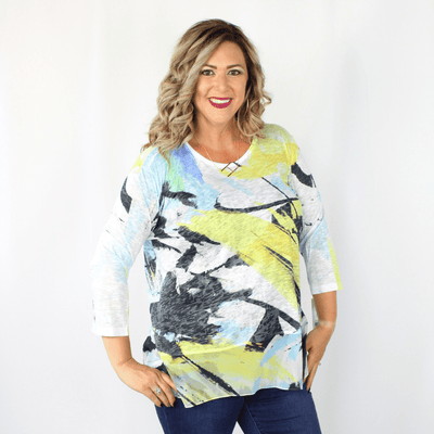 Black & Teal Modelia Top