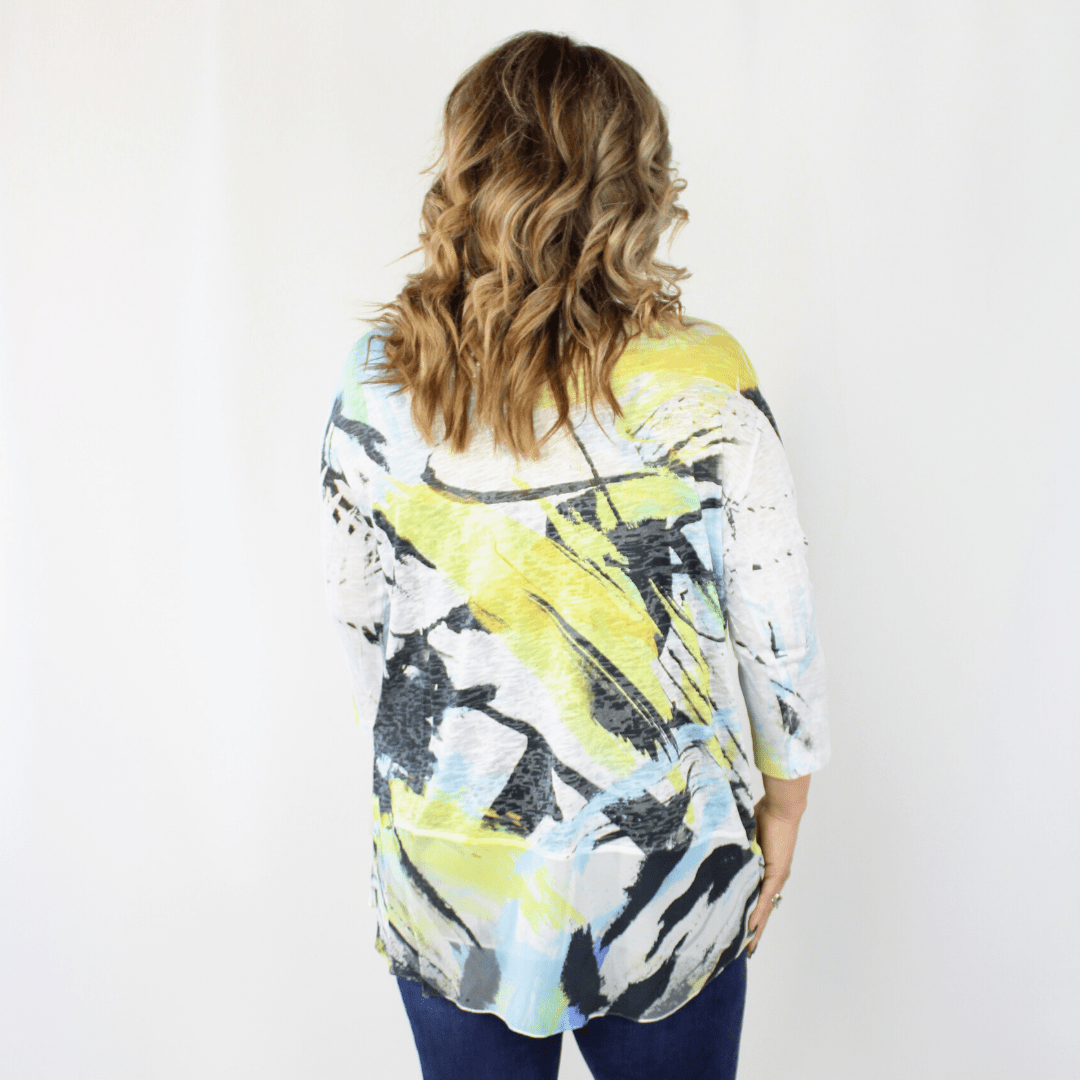 Black & Teal Modelia Top
