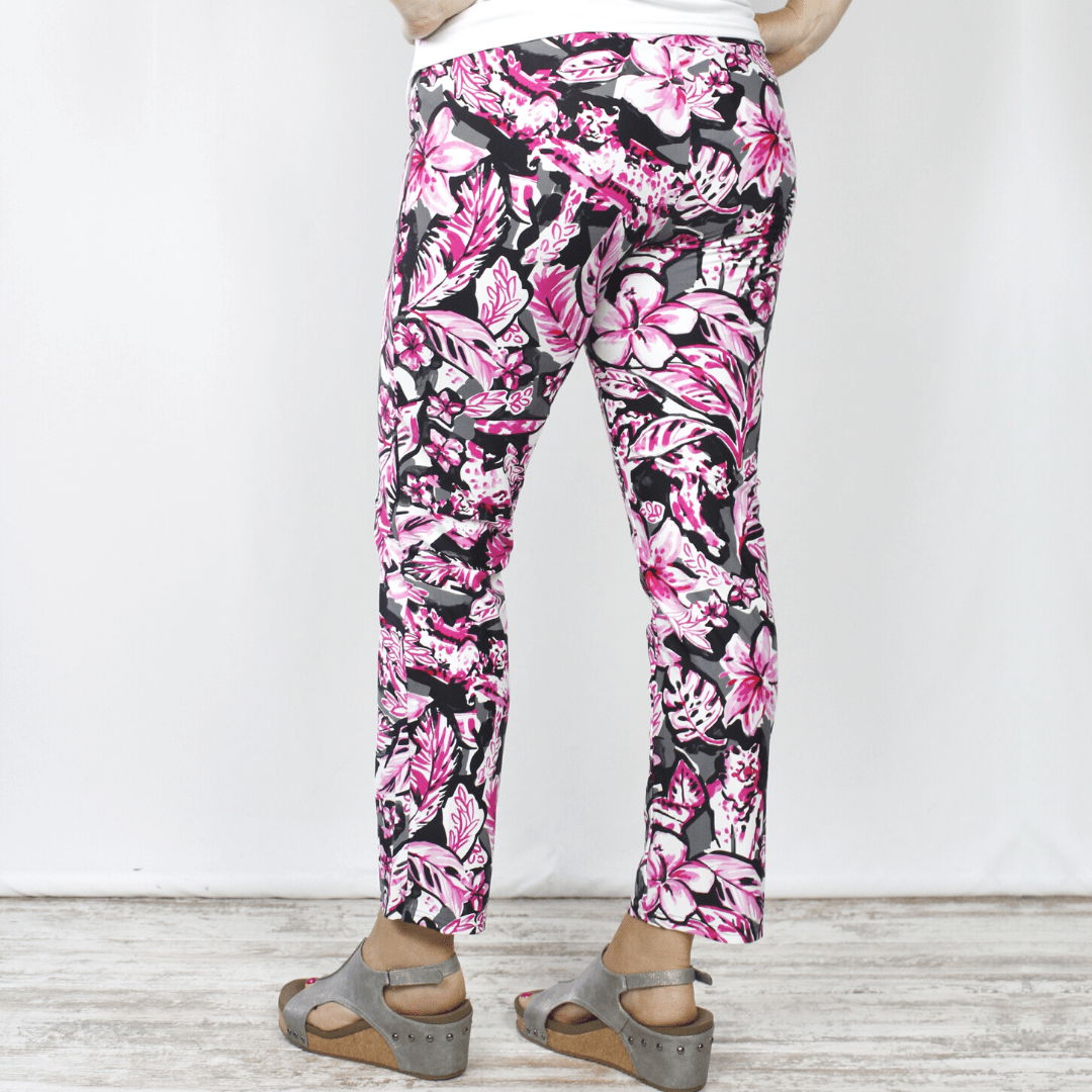 Black Pink Eliza Cropped Pants