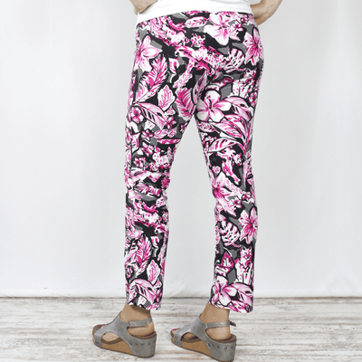 Black Pink Eliza Cropped Pants