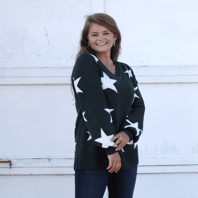 Star Vneck Sweater