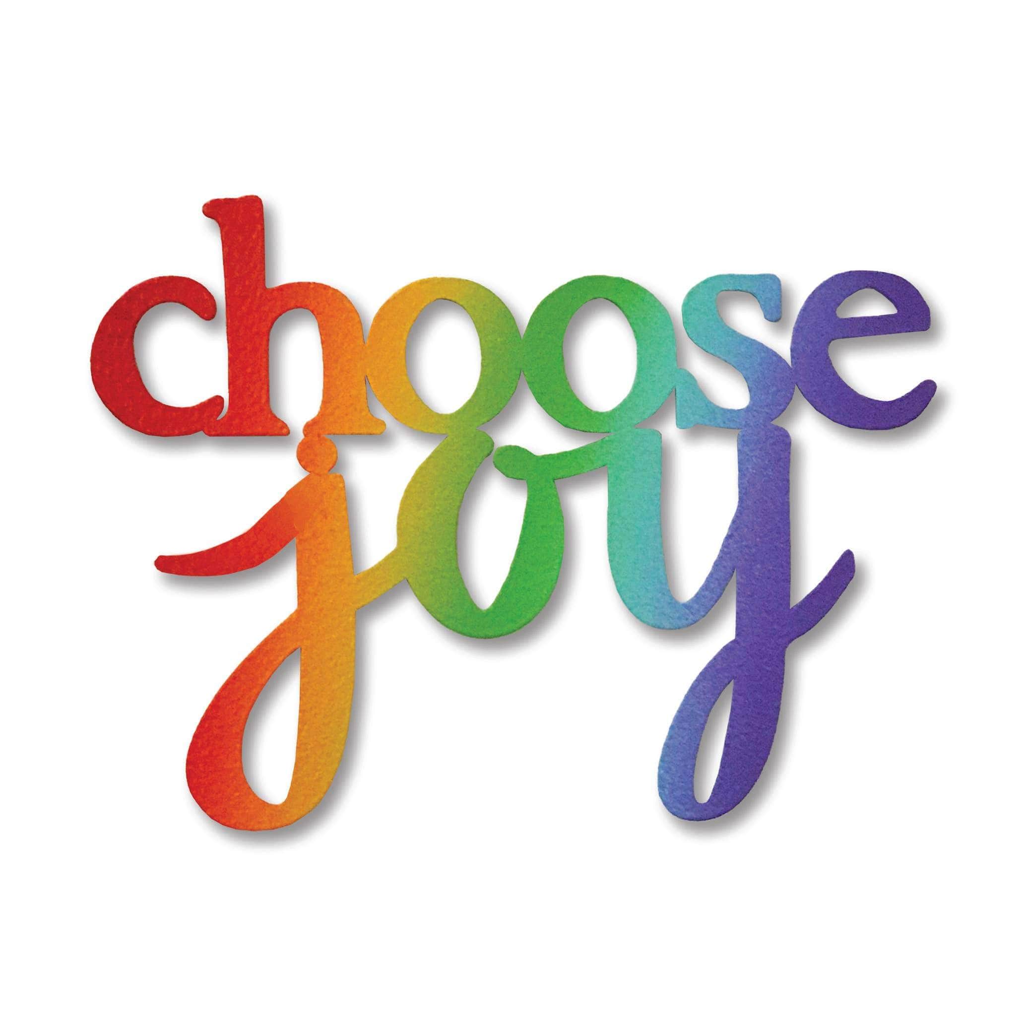 "Choose Joy" Script Magnet Rainbow