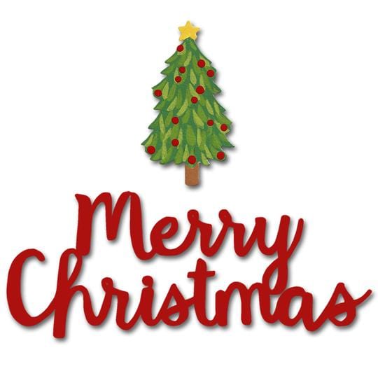 Merry Christmas w/Tree Magnets S/2