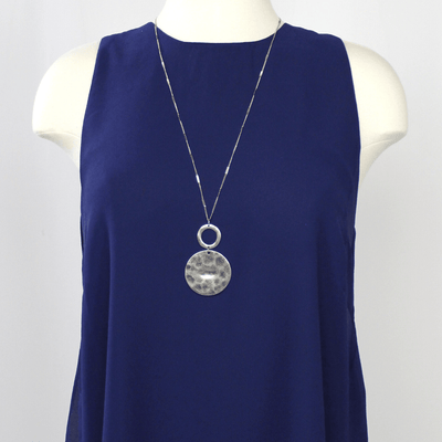 Double Circle Pendant Necklace