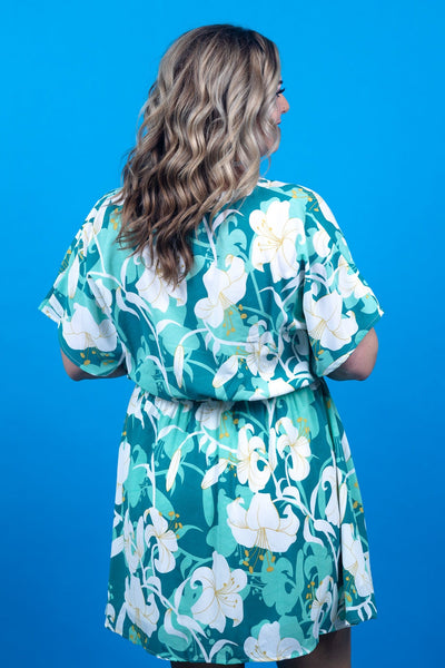 Green Lily Flower Dress