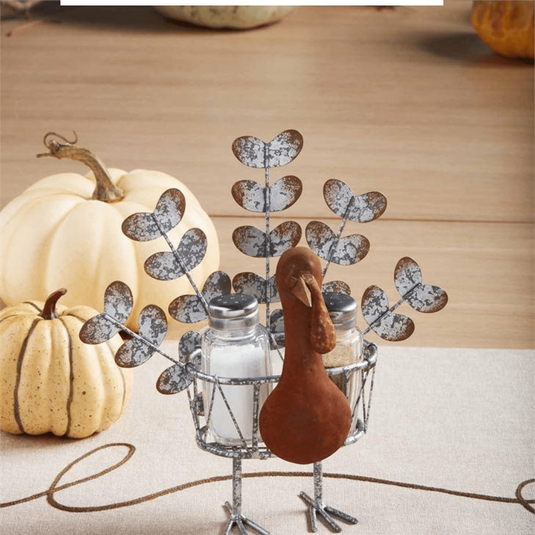 Turkey Salt & Pepper Caddy Set