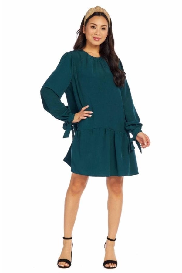 Green Merritt Flounce Dress