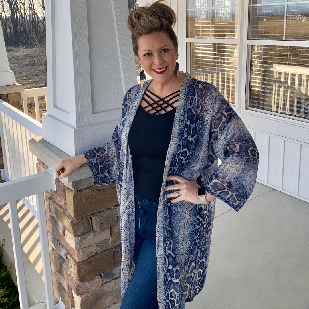 Snake Print Kimono