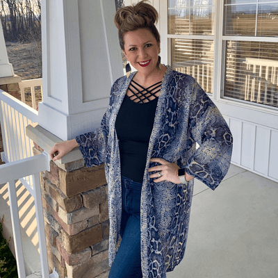 Snake Print Kimono