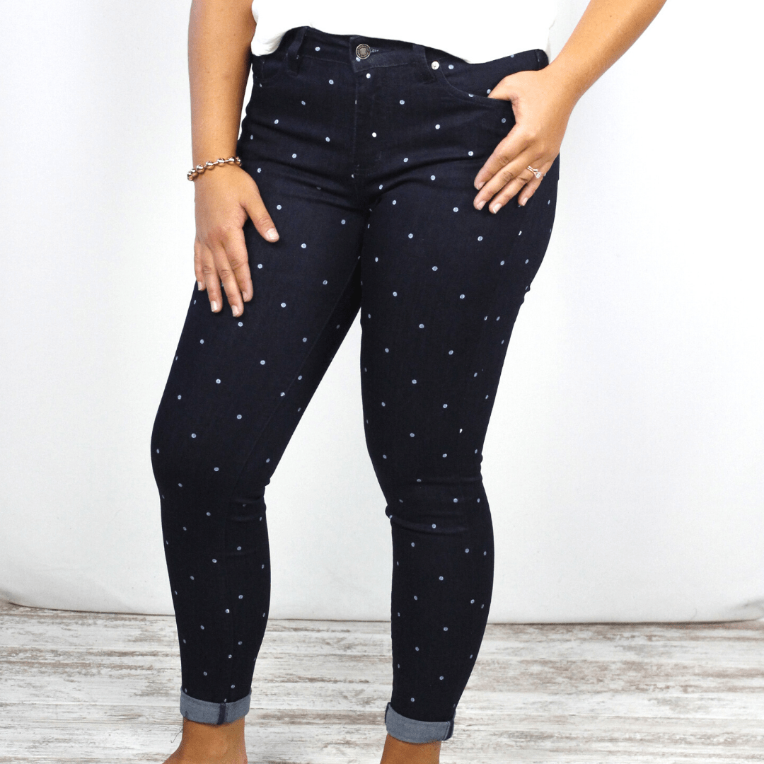 Polka Dot Gemma High Rise Skinny