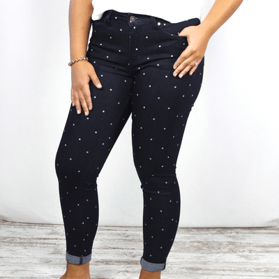 Polka Dot Gemma High Rise Skinny