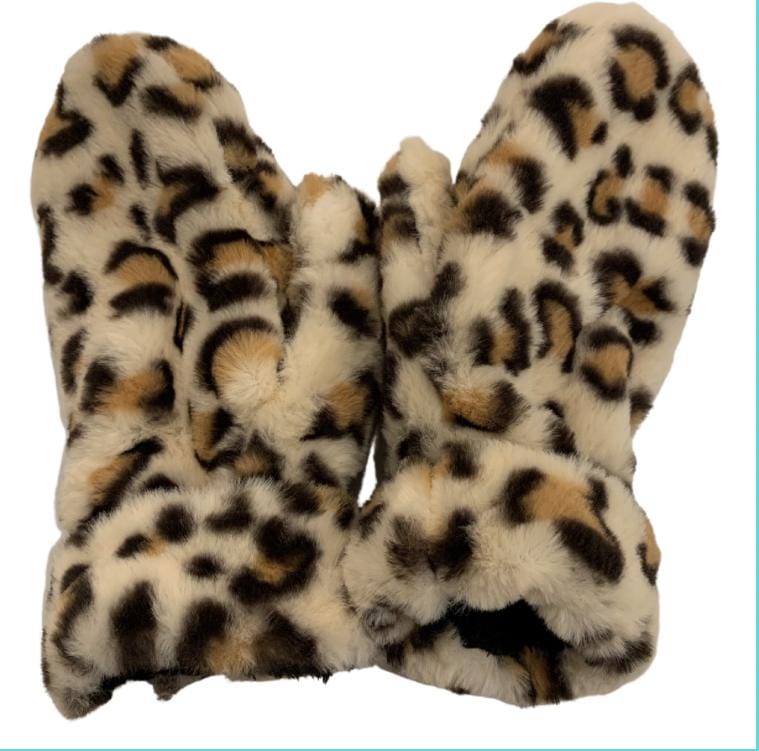 Leopard Print Convertible Mittens
