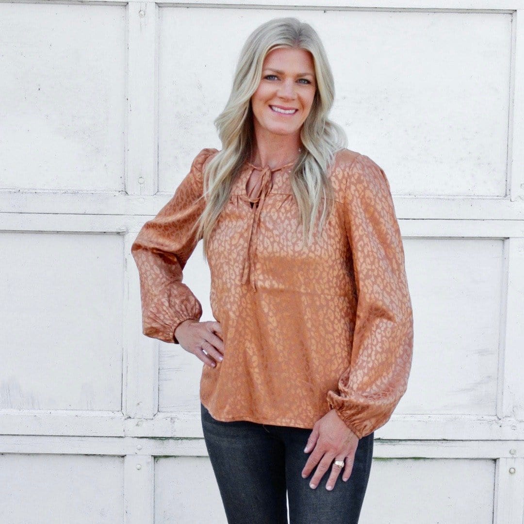 Caramel Leopard Blouse