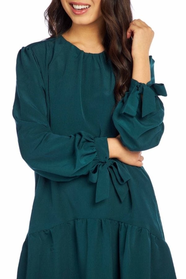 Green Merritt Flounce Dress