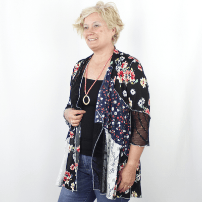 Patchwork Floral Mesh Jacket