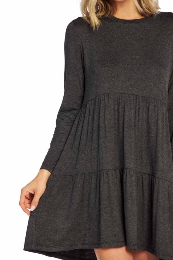 Charcoal Minnie Tiered Dress