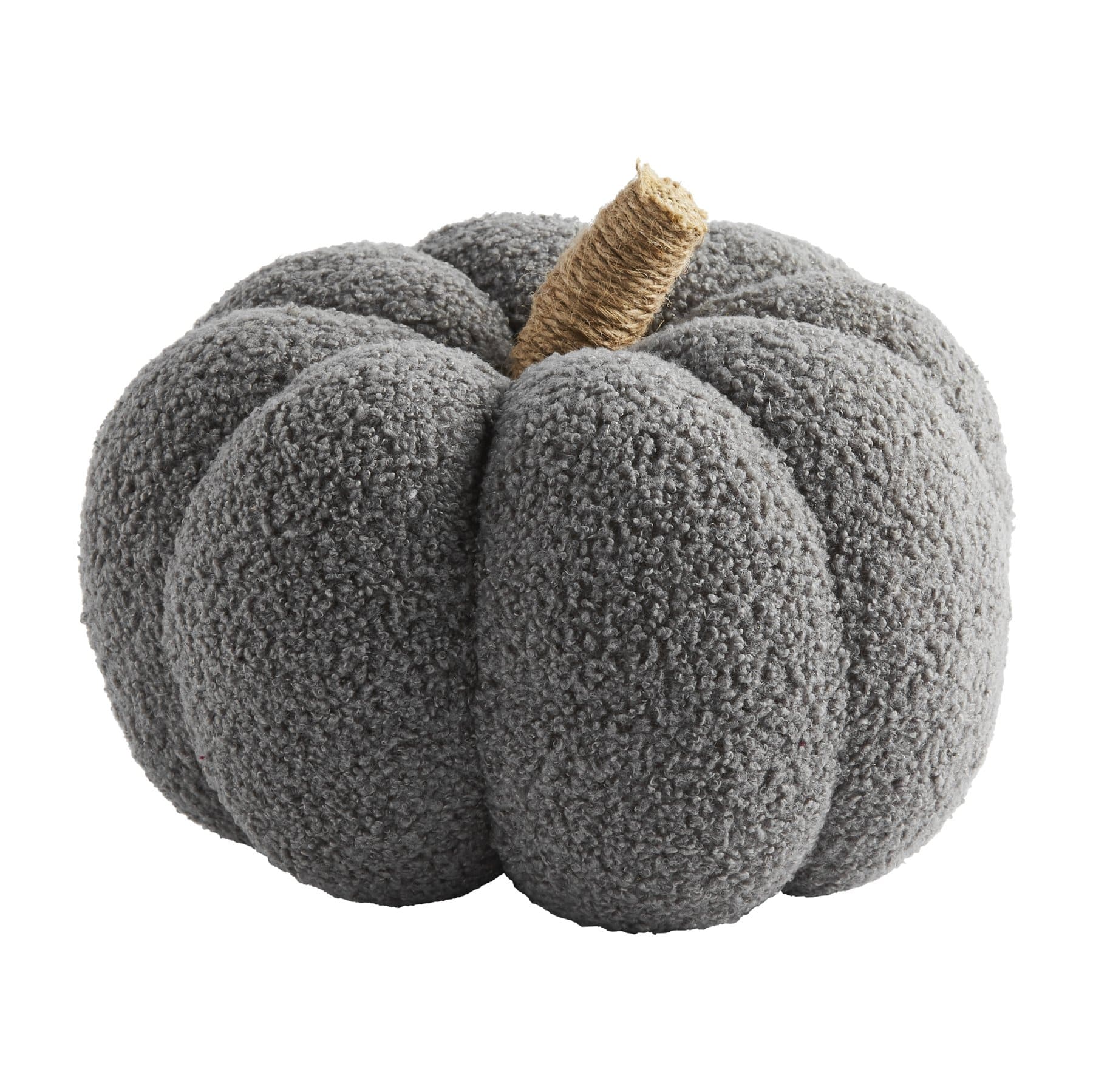 Large Shearling Fabric Pumpkin