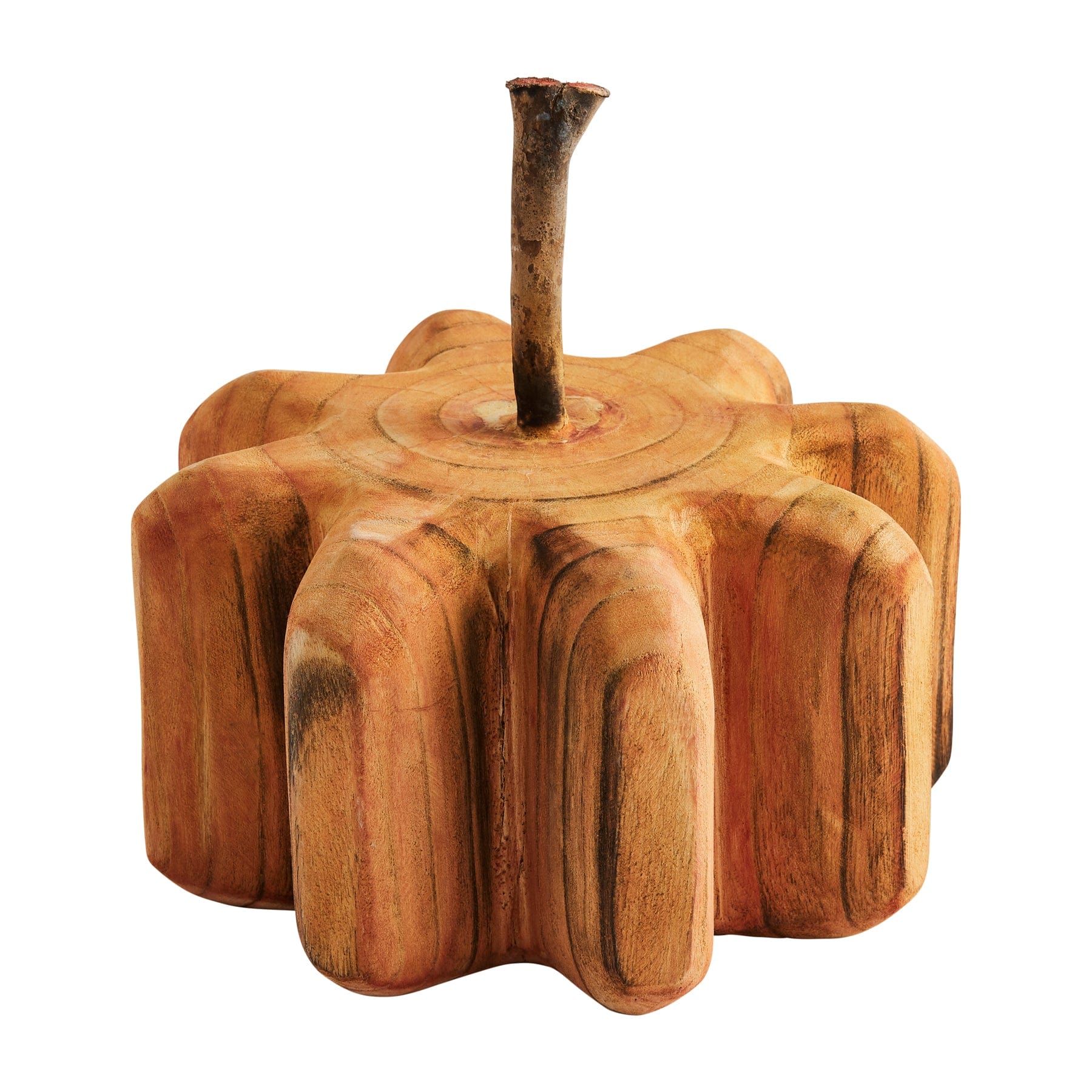 Round Paulownia Pumpkin Sitter