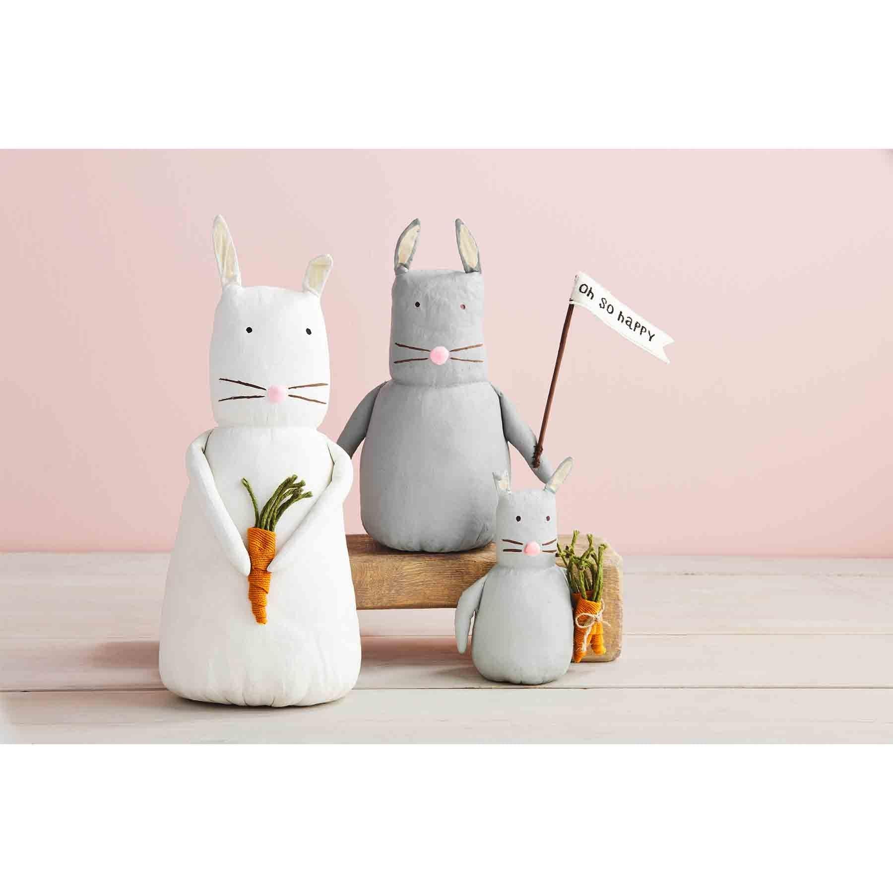 Small Fabric Bunny Sitter