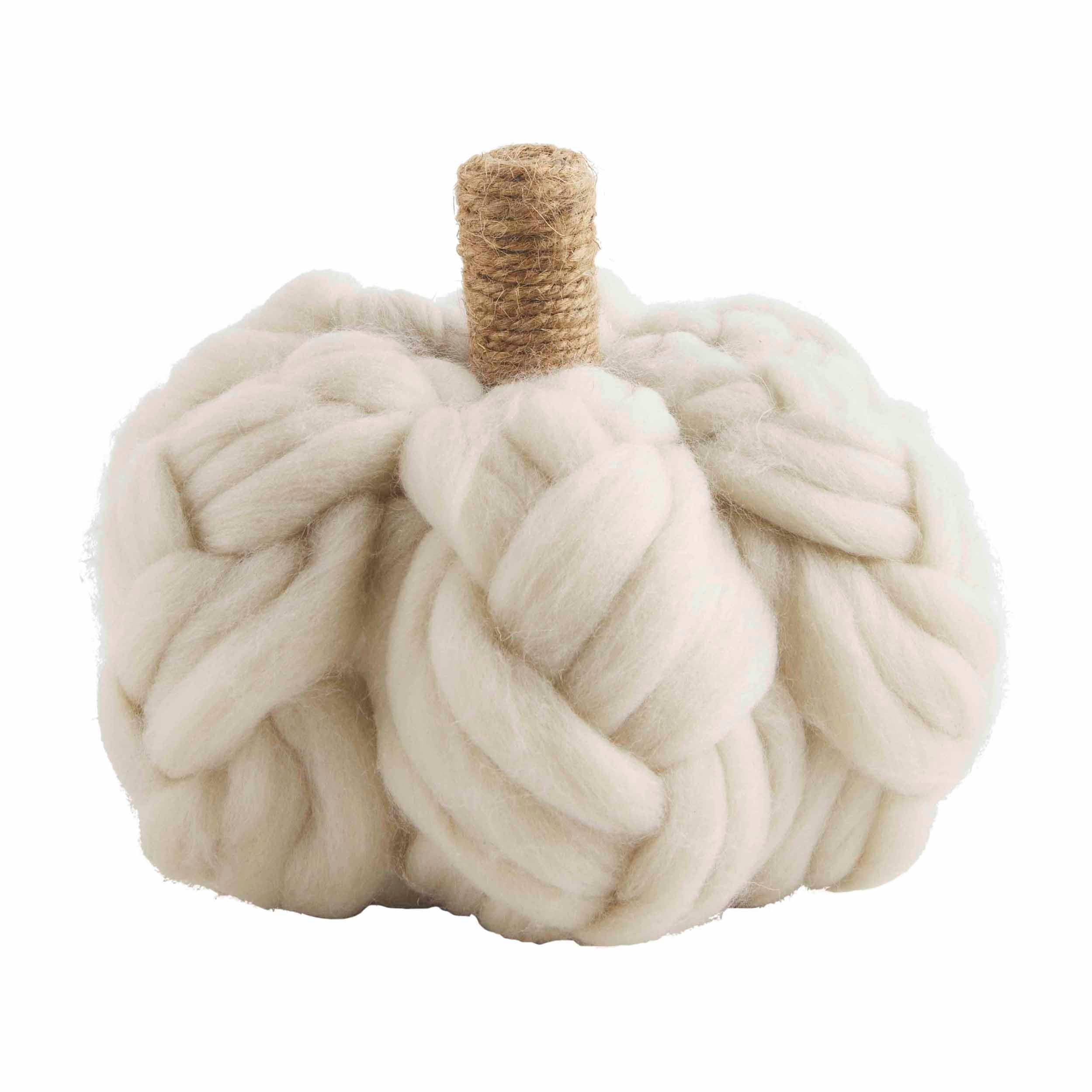 Cream Chunky Pumpkin Sitter