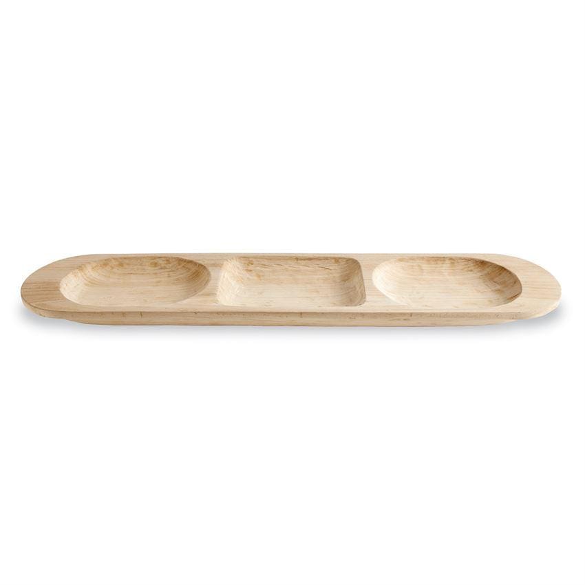 Paulownia Large Divided Tray
