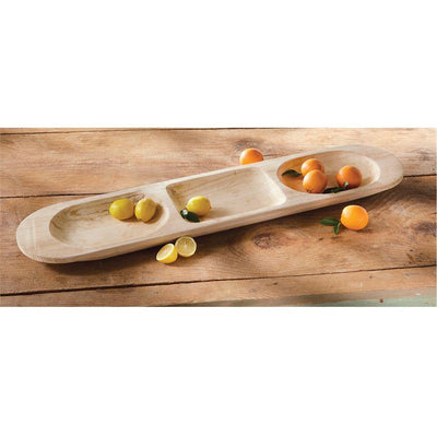 Paulownia Large Divided Tray