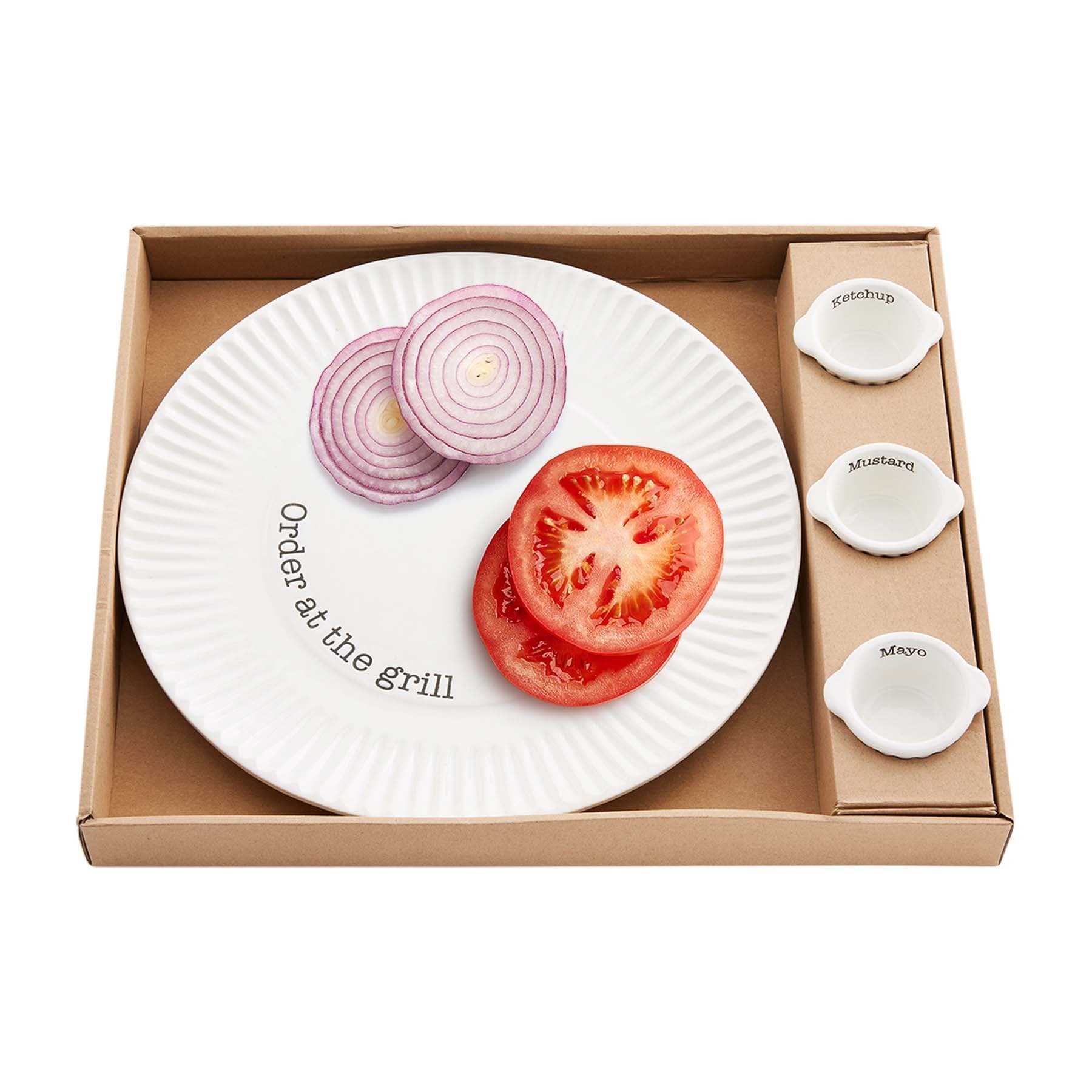 Grill Plate Condiment Box Set