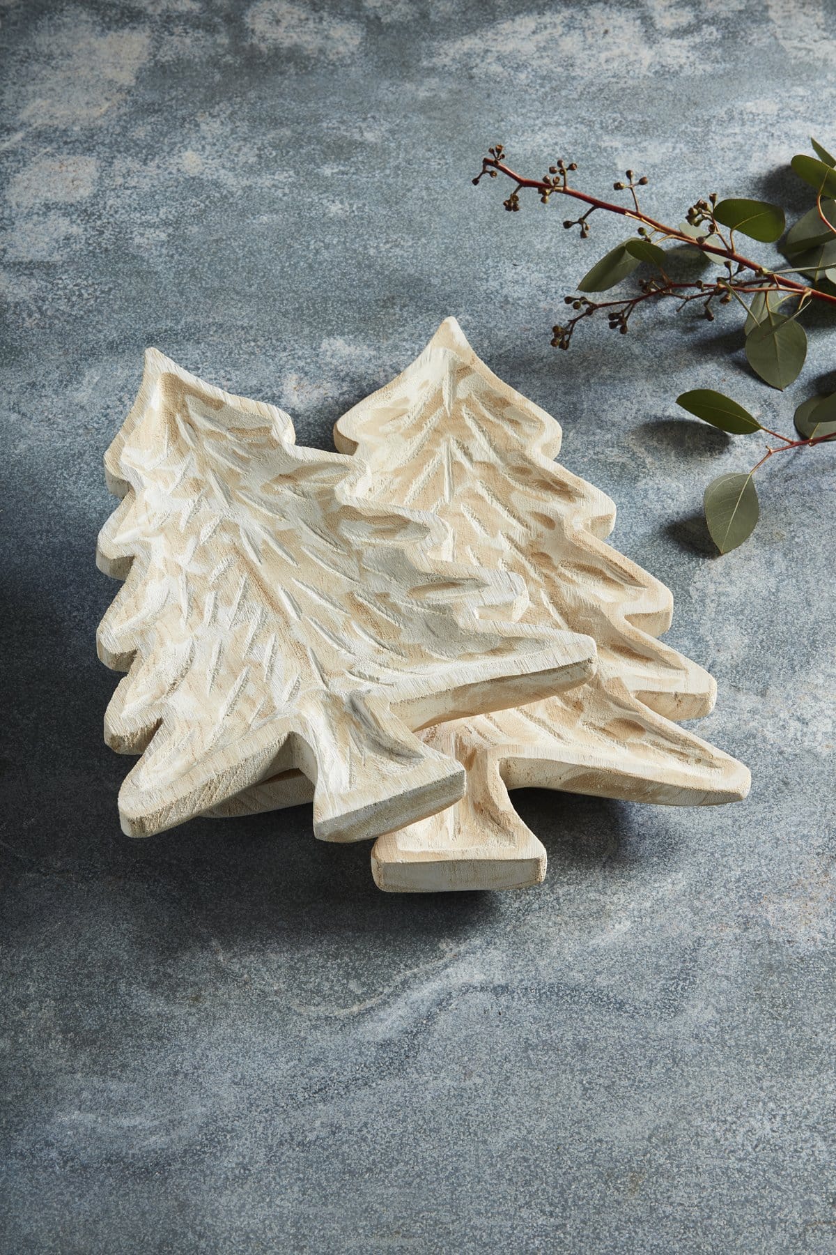 Rustic Tree Shaped Tray Set