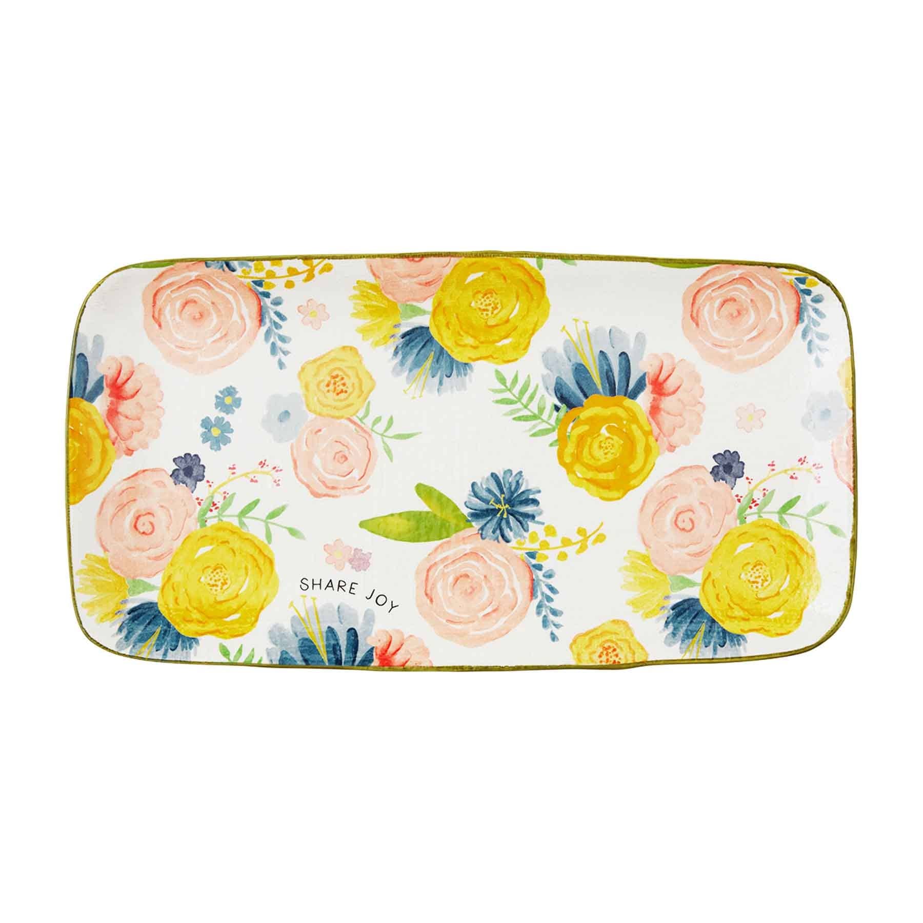 Rectangle Floral Platter