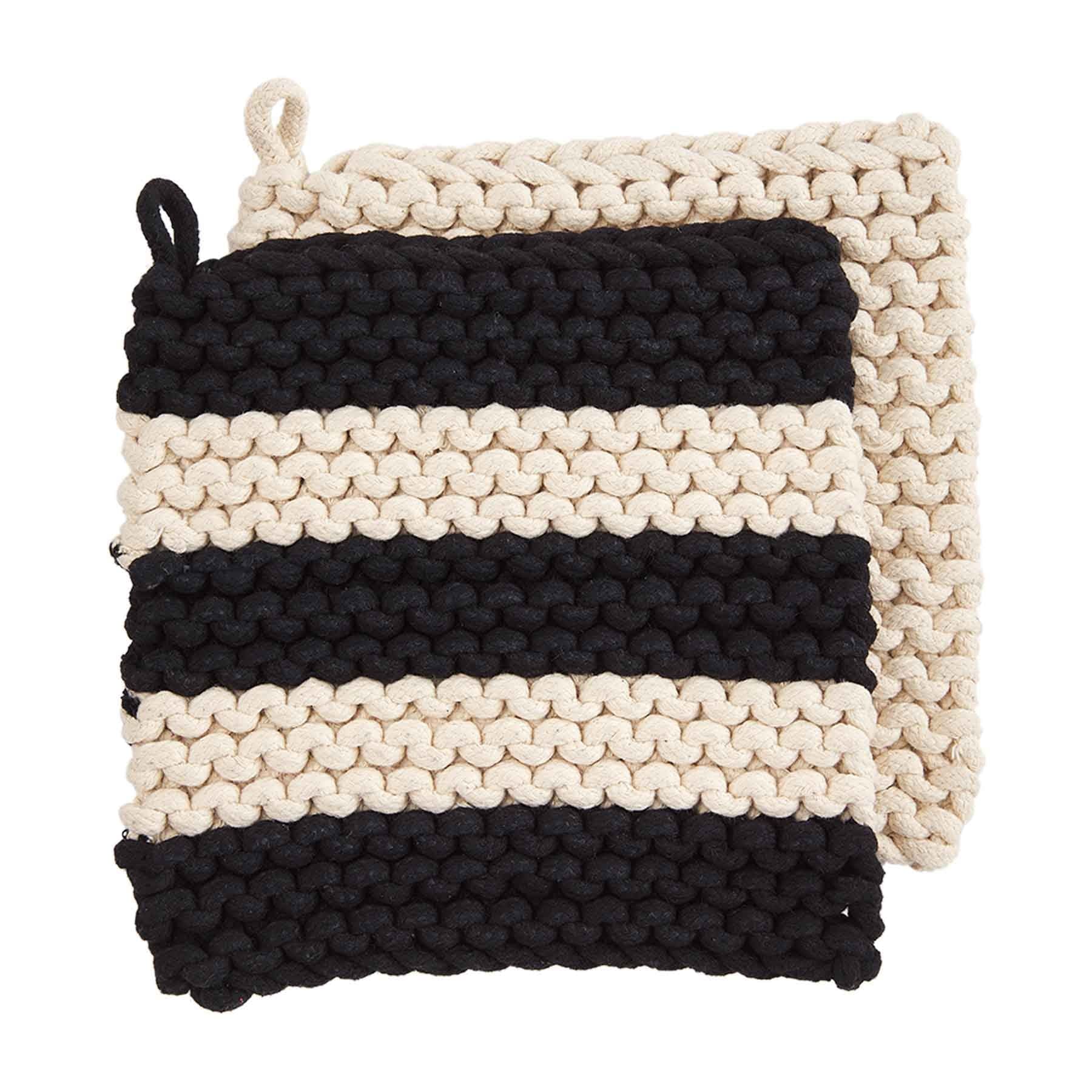 Stripes Crochet Pot Holder Set