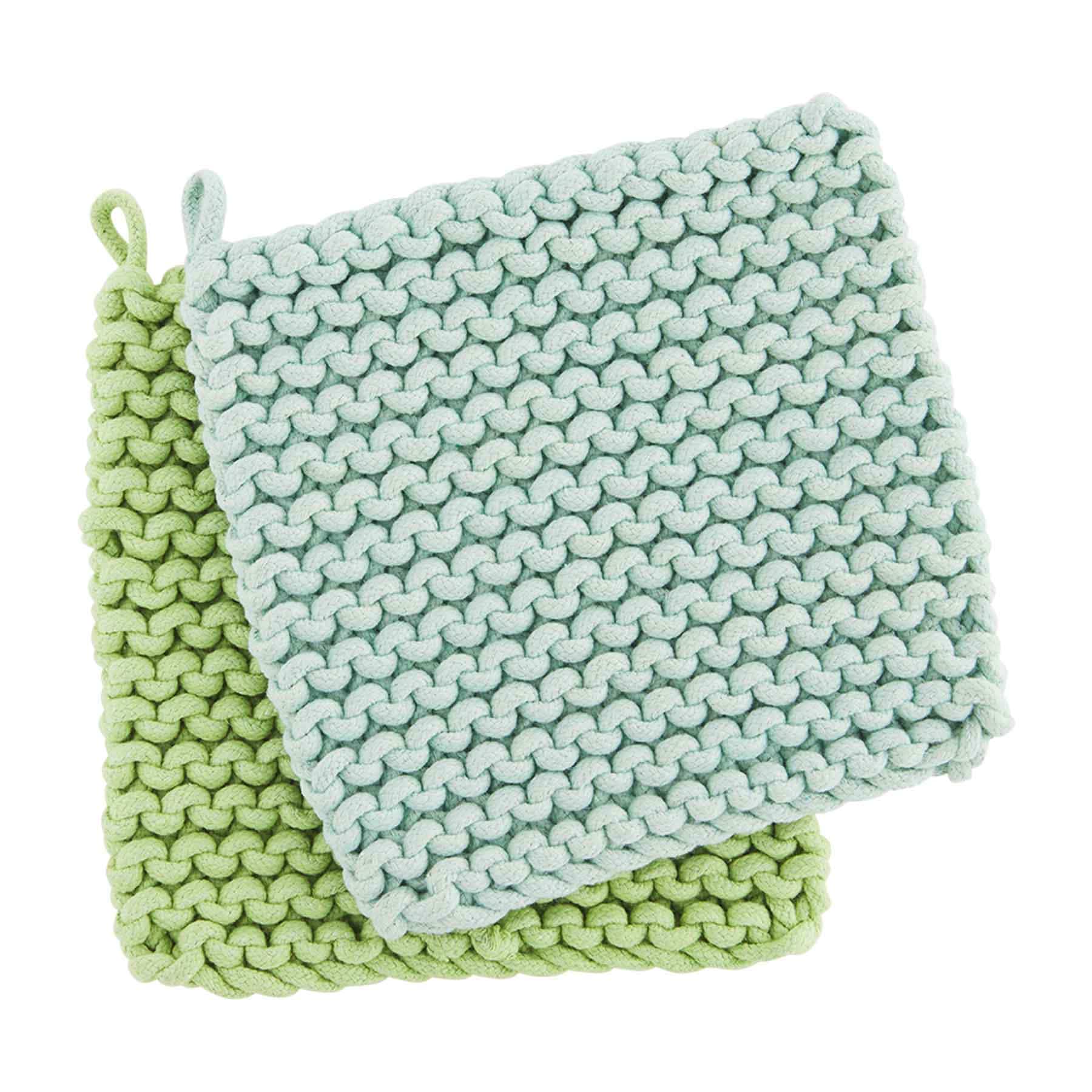 Green Pastel Pot Holder Set