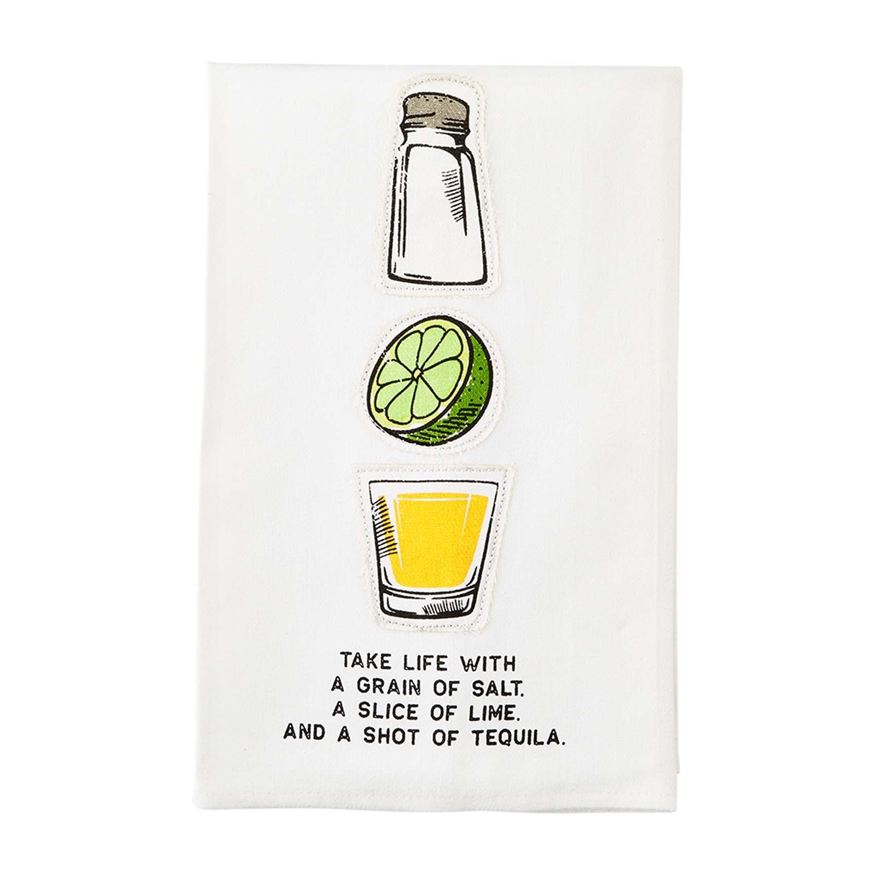Salt & Lime Appliqued Kitchen Towel