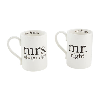 Mr & Mrs Right Mugs