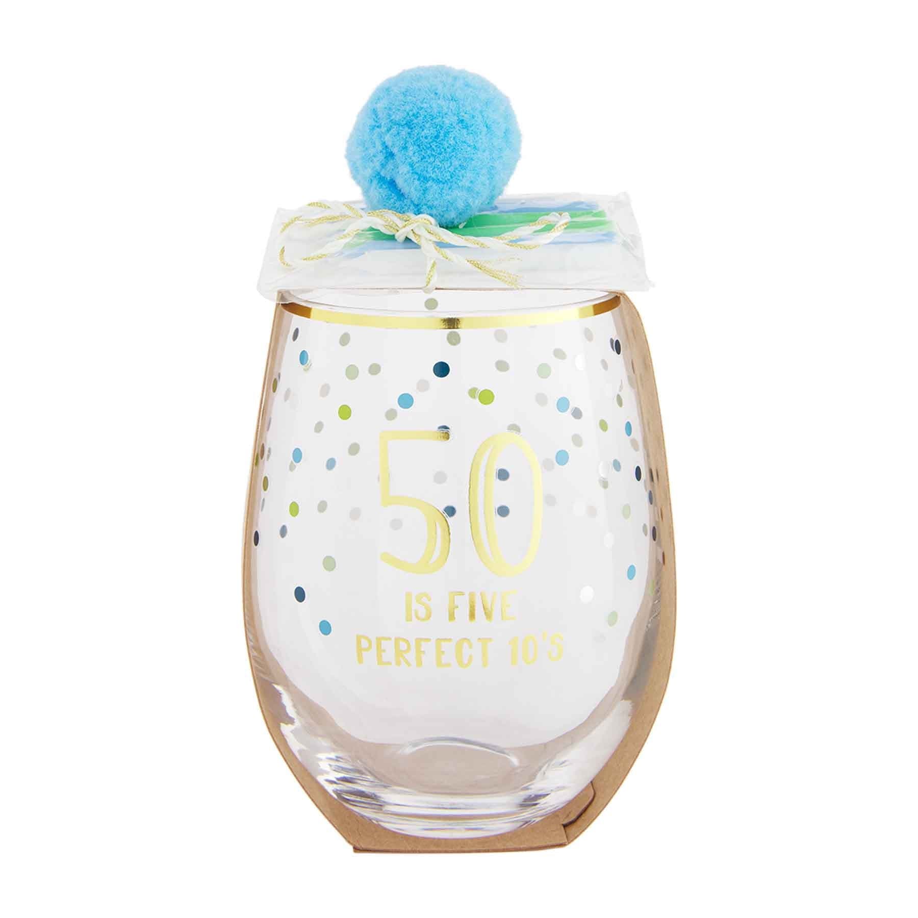50th Birthday Wine Glass