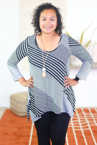 Stripe Bandana Hem Tunic