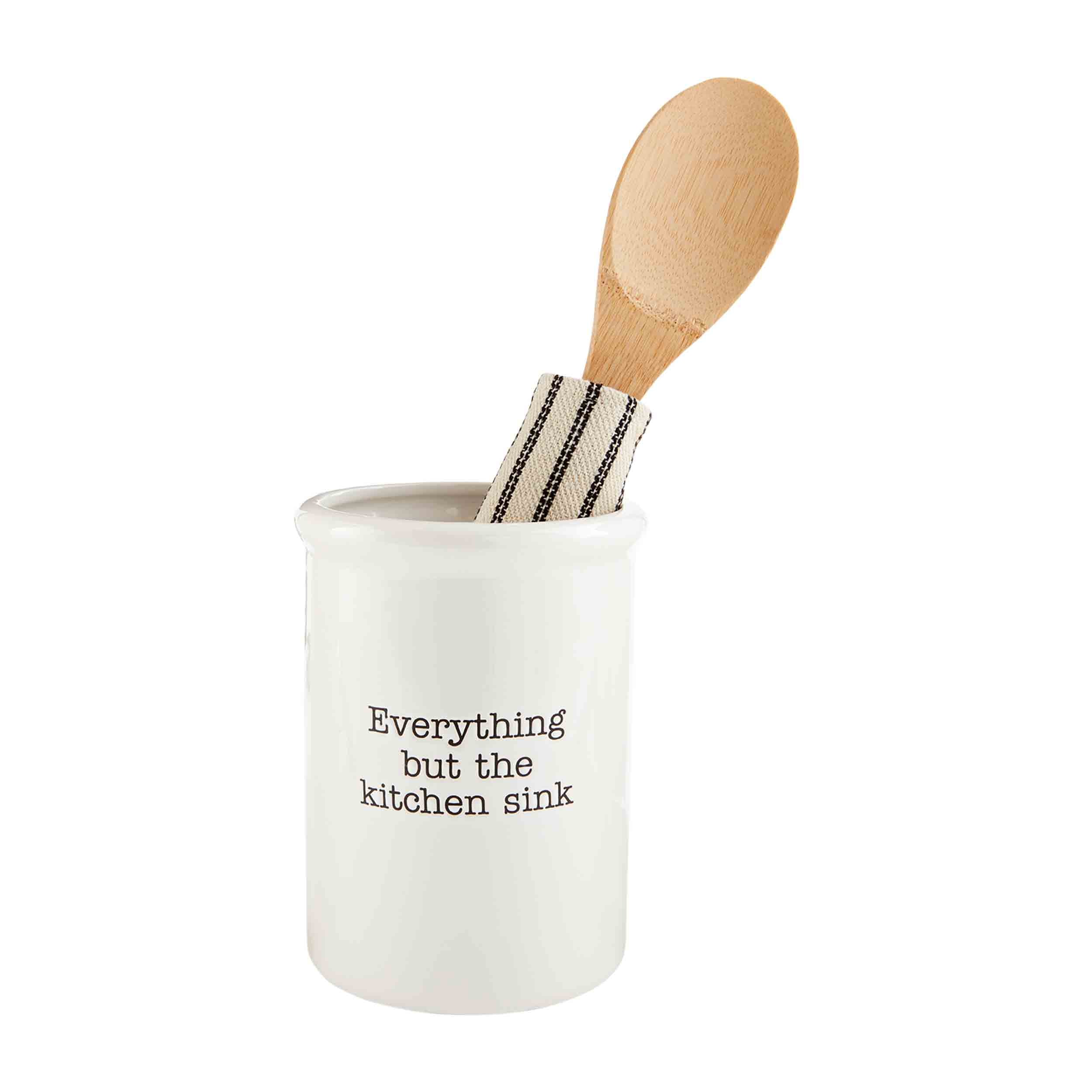 Utensil Holder & Towel Set