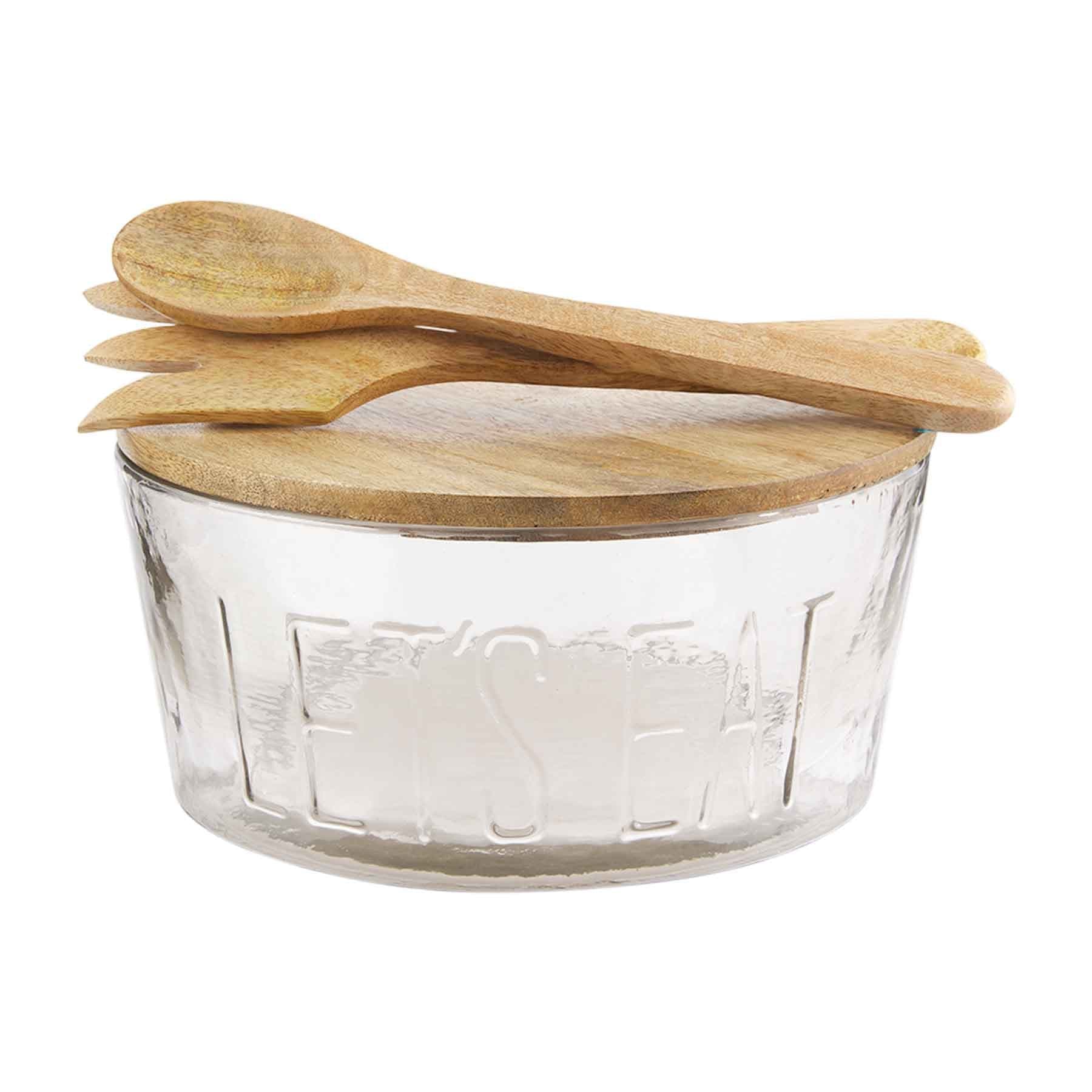 Let's Eat Glass Bowl Set