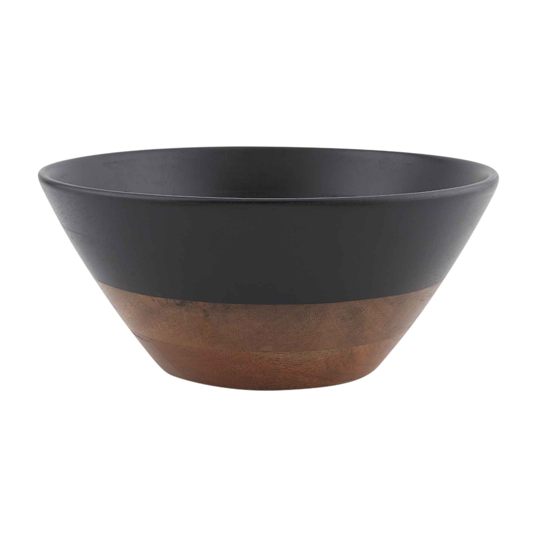Black & Wood Two Tone Bowl