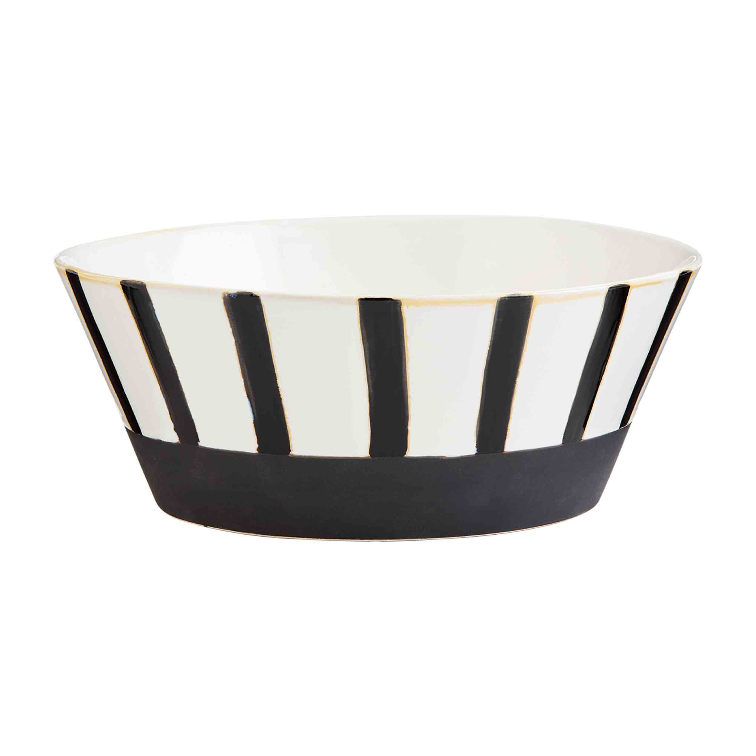 Black & White Striped Bowl