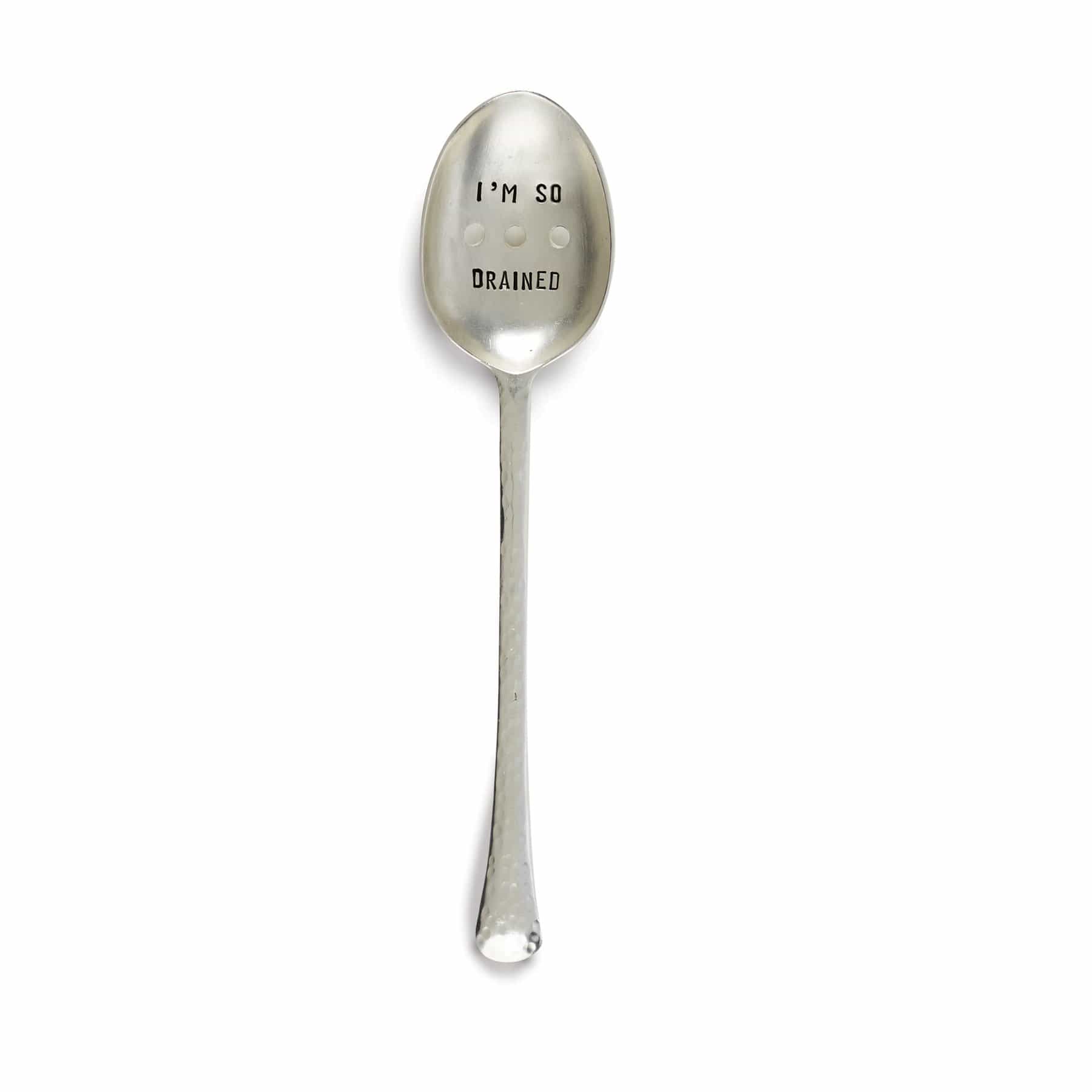 Pierced Hammered Serving Spoon