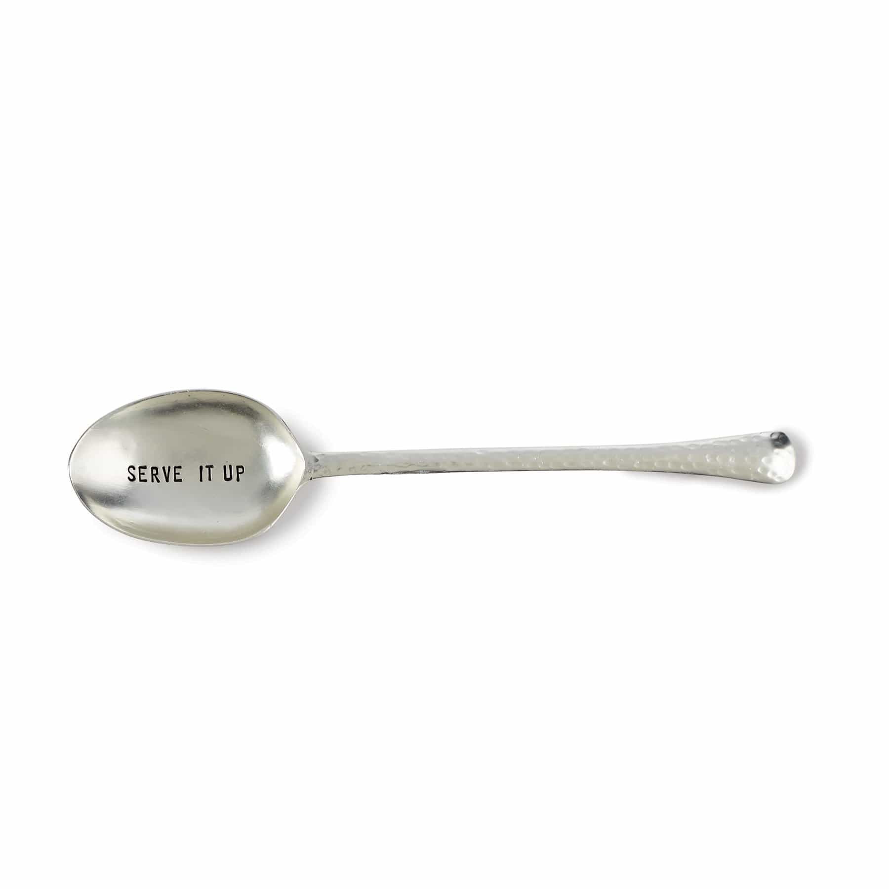 Solid Hammered Serving Spoon