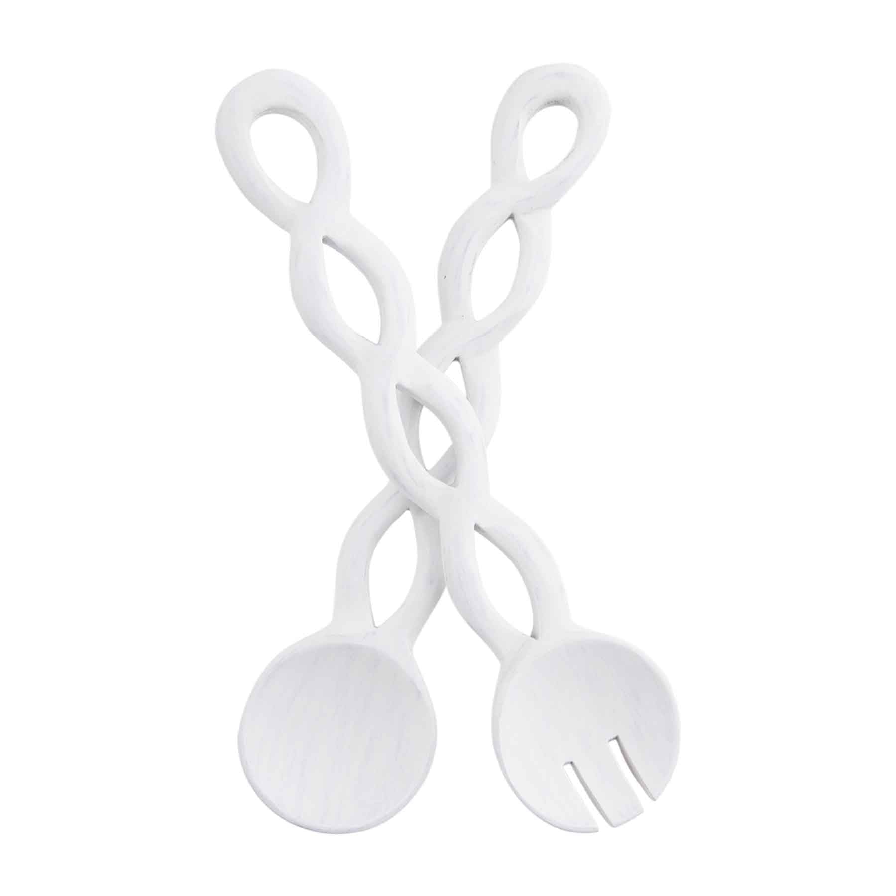 Wood Twisted Wood Server Set