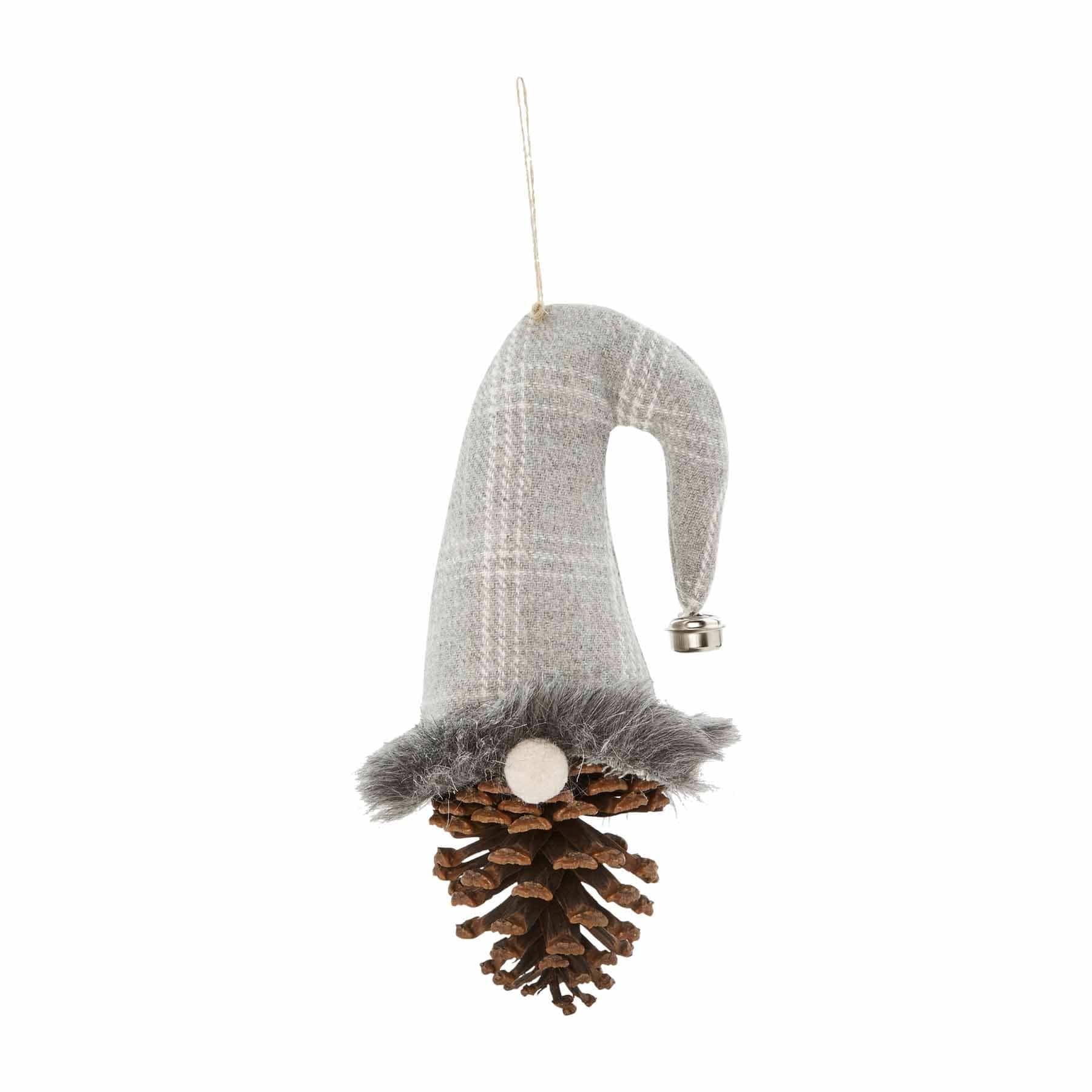 Plaid  Pinecone Gnome Ornament