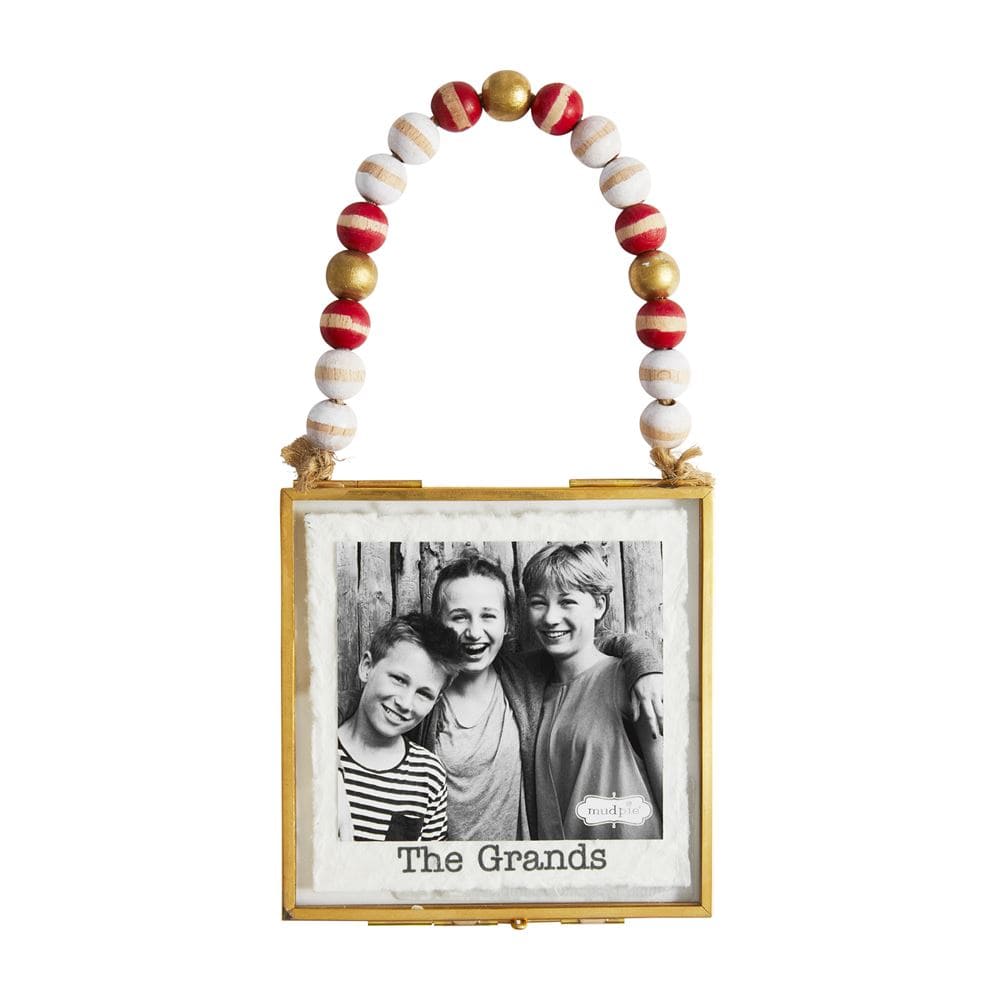 The Grands Beaded Photo Ornament