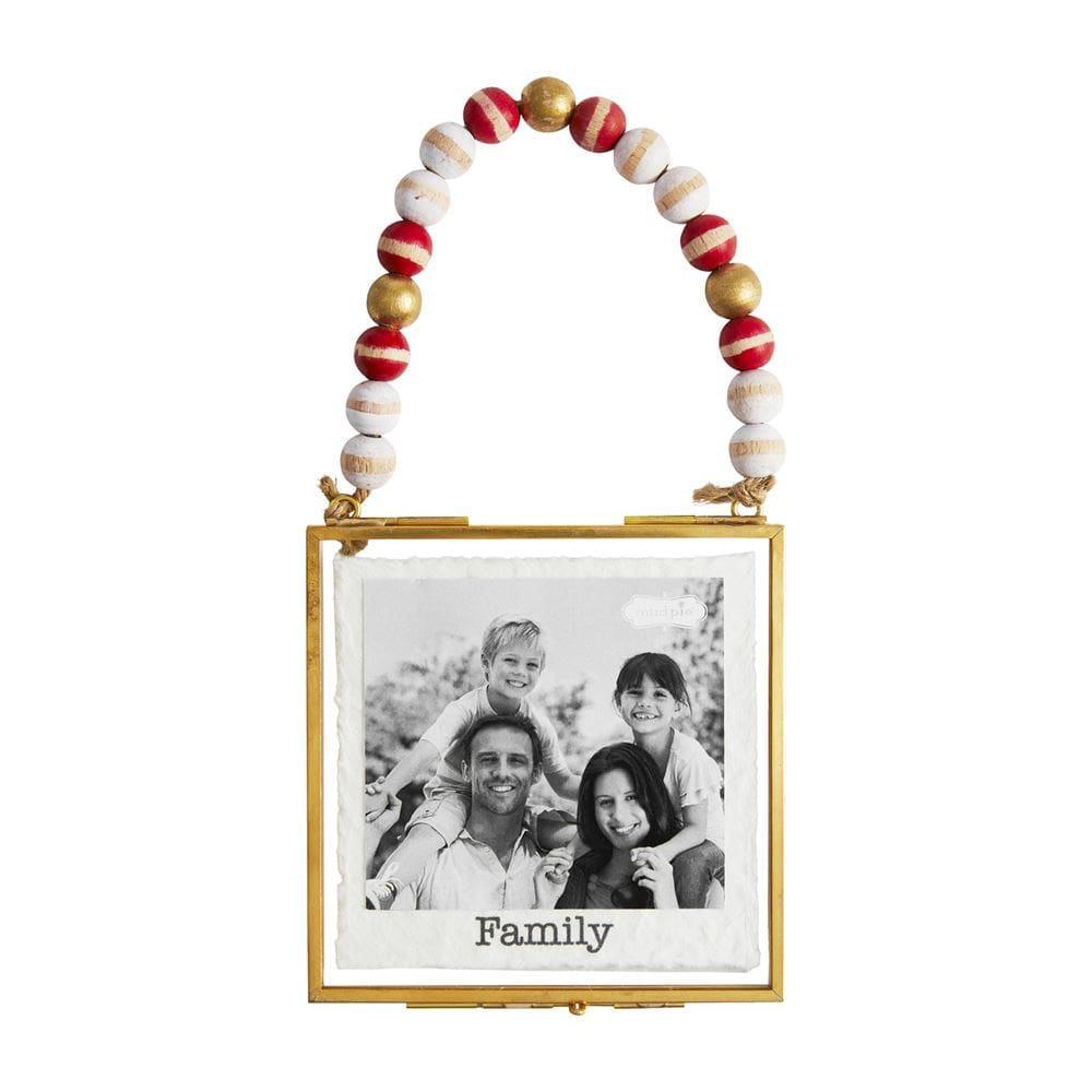Family Beaded Photo Ornament